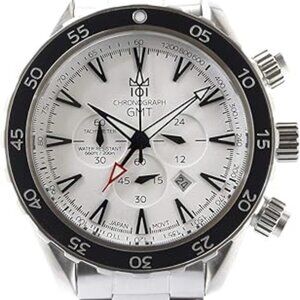 Hyakuichi 101 Chronograph GMT watch, brand new in box, white dial